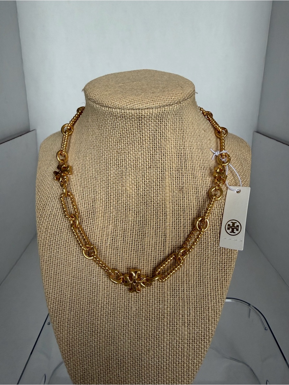 TORY BURCH Roxanne necklace with twisted rope links NWT